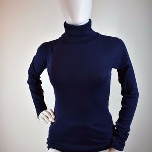 THEORY Women's Turtleneck Sweater Navy Blue XS